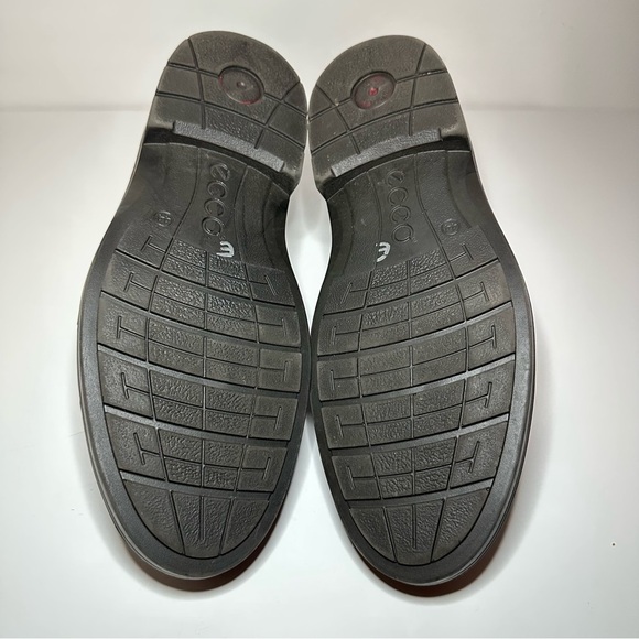 Ecco Brown Leather Oxford Loafers Lace Up Shoe Men’s Size 44 - Picture 7 of 8